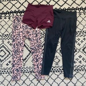 Adidas Leggings and Bike Shorts Bundle